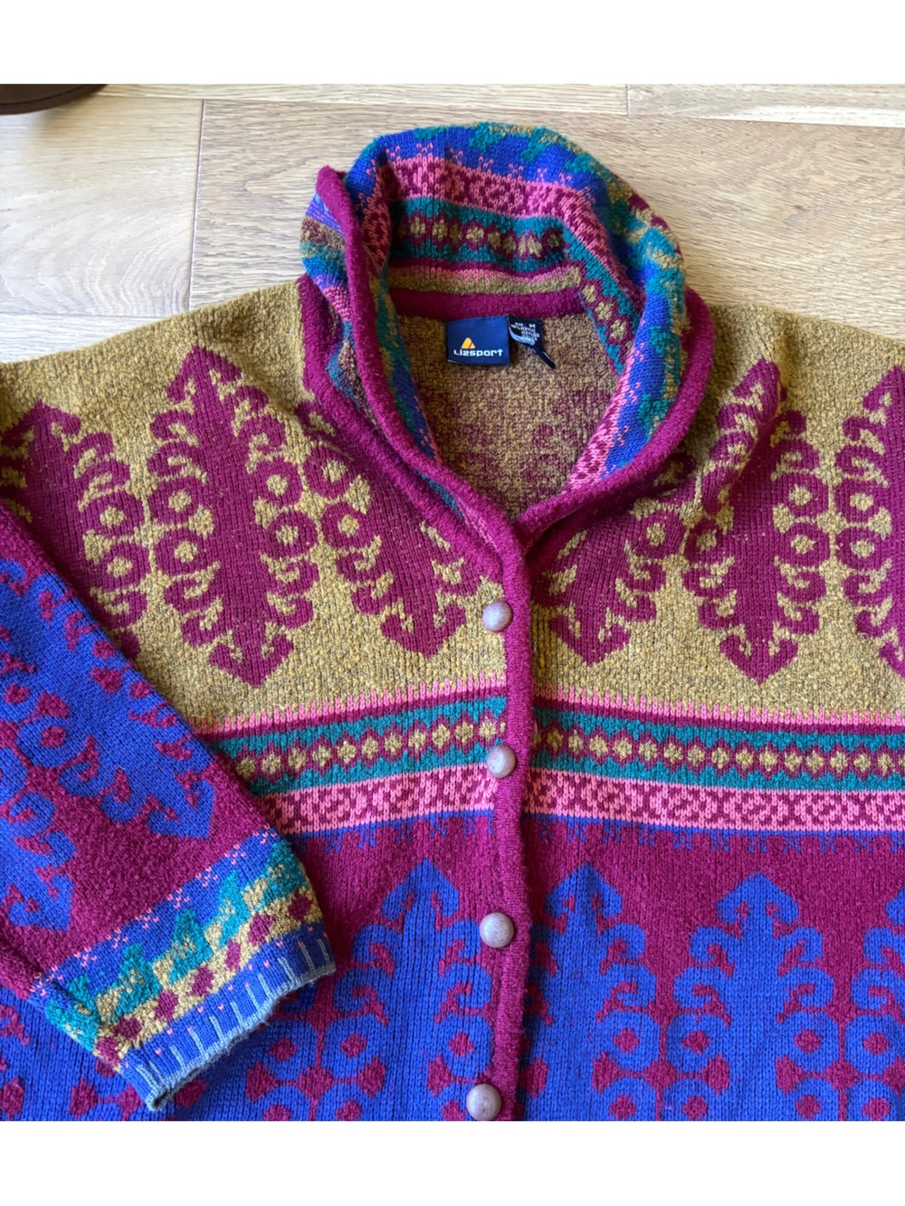 Liz sport western cardigan sweater womens medium